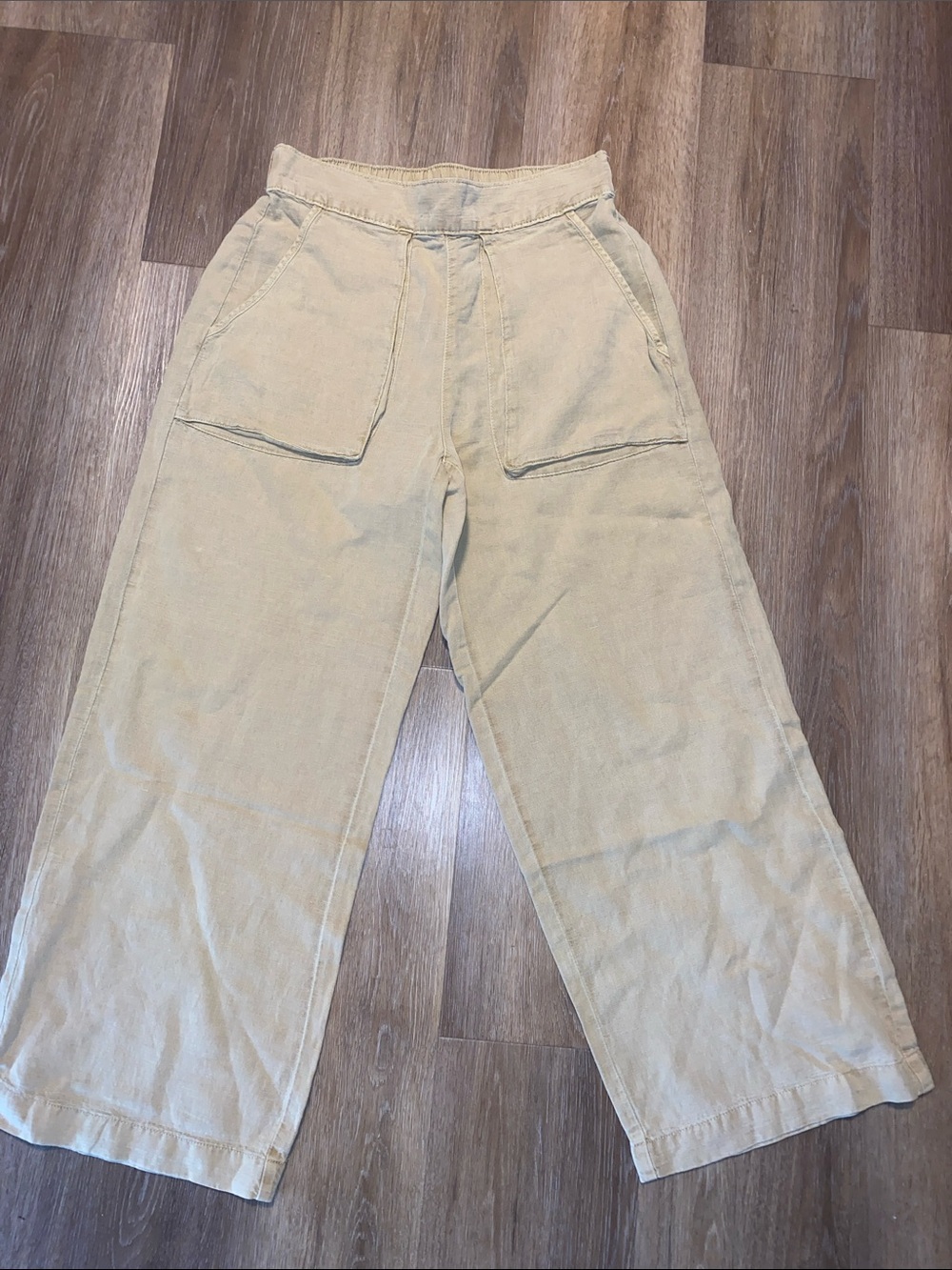 Wide Leg Casual Pants in Light Beige